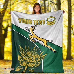 Custom Personalised South Africa Rugby Premium Blanket King Protea Proudly Springboks 06