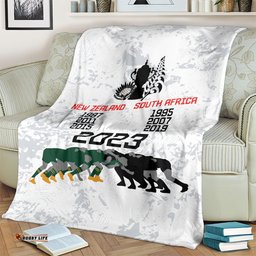 New Zealand South Africa Rugby Blanket History Commemorative World Cup Winners Unique
