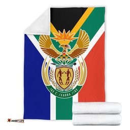 South Africa Flag And Coat Of Arms Premium Blanket