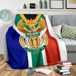 South Africa Flag And Coat Of Arms Premium Blanket