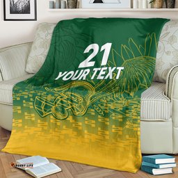 Custom South Africa Cricket Blanket Go Proteas World Cup Version Sproty