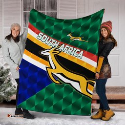 South Africa Premium Blanket Springboks Rugby Sporty Style