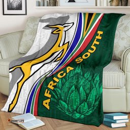 South Africa Premium Blanket Springboks Rugby Be Unique White