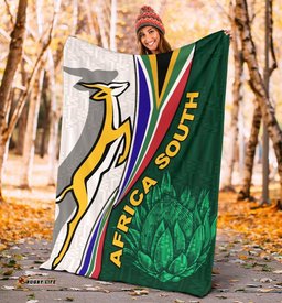 South Africa Premium Blanket Springboks Rugby Be Unique White