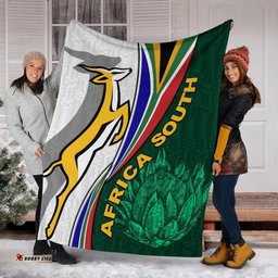 South Africa Premium Blanket Springboks Rugby Be Unique White