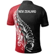 1stTheWorld Aotearoa New Zealand Polo Shirt - Maori Silver Fern Flag A10