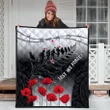 New Zealand Premium Quilt - Anzac Lest We Forget Poppy A02