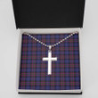 1sttheworld Jewelry - Pride Of Scotland Tartan Cross with Military Style Ball Chain A7 | 1sttheworld