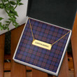 1sttheworld Jewelry - Pride Of Scotland Tartan Coordinates Horizontal Bar Necklace A7 | 1sttheworld