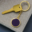 1sttheworld Jewelry - Pride Of Scotland Tartan Circle Pendant with Keychain Attachment A7 | 1sttheworld