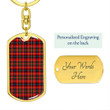 1sttheworld Jewelry - Innes Modern Tartan Dog Tag with Swivel Keychain A7 | 1sttheworld