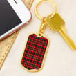 1sttheworld Jewelry - Innes Modern Tartan Dog Tag with Swivel Keychain A7 | 1sttheworld