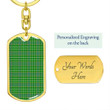 1sttheworld Jewelry - Currie Tartan Dog Tag with Swivel Keychain A7 | 1sttheworld