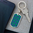 1sttheworld Jewelry - Flower Of Scotland Tartan Dog Tag with Swivel Keychain A7 | 1sttheworld