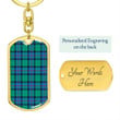 1sttheworld Jewelry - Flower Of Scotland Tartan Dog Tag with Swivel Keychain A7 | 1sttheworld