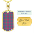 1sttheworld Jewelry - Lindsay Ancient Tartan Dog Tag with Swivel Keychain A7 | 1sttheworld