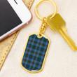 1sttheworld Jewelry - Cockburn Modern Tartan Dog Tag with Swivel Keychain A7 | 1sttheworld