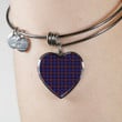 1sttheworld Jewelry - Pride Of Scotland Tartan Heart Bangle A7 | 1sttheworld