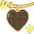 1sttheworld Jewelry - Princess Margaret Tartan Heart Bangle A7 | 1sttheworld