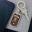 1sttheworld Jewelry - Cumming Hunting Modern Clan Tartan Crest Dog Tag with Swivel Keychain A7 | 1sttheworld