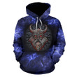 Stone viking-style With a Horned Helmet Pullover Hoodie | Women & Men