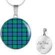 1sttheworld Jewelry - Flower Of Scotland Tartan Circle Luxury Necklace A7 | 1sttheworld