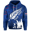 (Custom Personalised) Australian Anzac Day Hoodie Camouflage Mix Fern New Zealand