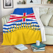 1sttheworld Blanket - Canada Flag Of British Columbia Premium Blanket A7 | 1sttheworld