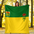 1sttheworld Blanket - Canada Flag Of Saskatchewan Premium Blanket A7