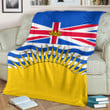 1sttheworld Blanket - Canada Flag Of British Columbia Premium Blanket A7