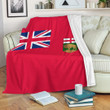 1sttheworld Blanket - Canada Flag Of Manitoba Premium Blanket A7 | 1sttheworld