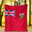 1sttheworld Blanket - Canada Flag Of Manitoba Premium Blanket A7