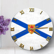1sttheworld Clock - Canada Flag Of Nova Scotia Wooden Clock A7