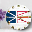 1sttheworld Clock - Canada Flag Of Newfoundland And Labrador Wooden Clock A7