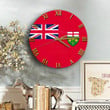 1sttheworld Clock - Canada Flag Of Ontario Wooden Clock A7 | 1sttheworld