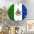 1sttheworld Clock - Canada Flag Of Yukon Wooden Clock A7 | 1sttheworld