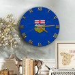 1sttheworld Clock - Canada Flag Of Alberta Wooden Clock A7 | 1sttheworld
