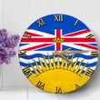 1sttheworld Clock - Canada Flag Of British Columbia Wooden Clock A7