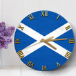 1sttheworld Clock - Flag of Scotland Wooden Clock A7