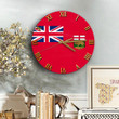 1sttheworld Clock - Canada Flag Of Manitoba Wooden Clock A7 | 1sttheworld