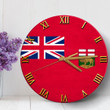 1sttheworld Clock - Canada Flag Of Manitoba Wooden Clock A7