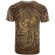 1sttheworld Tee - Malcolm or MacCallum Family Crest T-Shirt - Celtic Vintage Dragon With Knot A7 | 1sttheworld