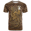 1sttheworld Tee - Glen Family Crest T-Shirt - Celtic Vintage Dragon With Knot A7 | 1sttheworld