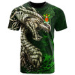 1sttheworld Tee - Mounsey Family Crest T-Shirt - Dragon & Claddagh Cross A7 | 1sttheworld