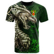 1sttheworld Tee - Chisholm Family Crest T-Shirt - Dragon & Claddagh Cross A7 | 1sttheworld