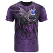 1sttheworld Tee - Tindall Family Crest T-Shirt - Dragon Purple A7 | 1sttheworld