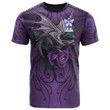 1sttheworld Tee - St. Clair Family Crest T-Shirt - Dragon Purple A7 | 1sttheworld