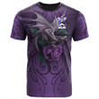 1sttheworld Tee - Craigie or Craig Family Crest T-Shirt - Dragon Purple A7 | 1sttheworld