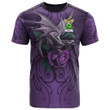 1sttheworld Tee - Tullidelph Family Crest T-Shirt - Dragon Purple A7 | 1sttheworld
