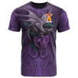 1sttheworld Tee - Riddock Family Crest T-Shirt - Dragon Purple A7 | 1sttheworld